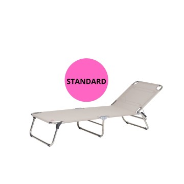 Amigo 035TX / 135TX La versione pi&ugrave; semplice prevede il tessuto tecnico Texfil su telaio in alluminio o acciaio. Altezza seduta: 29 cm.